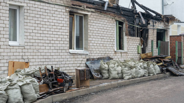 Professional Fire Damage Removal technician working in Westminster, TX